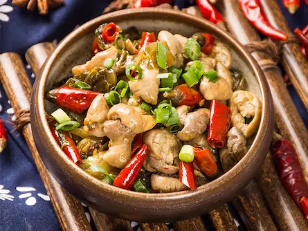 Sauerkraut Stir-fried with Pork Intestines is a dish with rich local characteristics